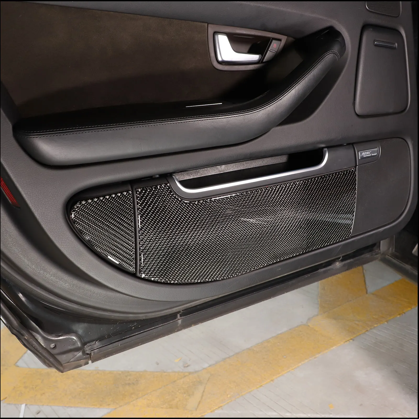 Zinky Mäkké Uhlíkových Vlákien Dvere Anti-kop Panel Kryt pre Audi A8 D3 D4 2004-2012 Auto Interiérové Doplnky, Dekoratívne Nálepky