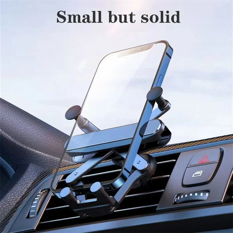 Závažnosť Auto Držiaka Telefónu Žiadne Magnetické Mobilný Telefón Podporovať Mobilný Držiak Do Vozidla Prieduch Klip Mount Pre IPhone 14 Samsung Huawei Xiao